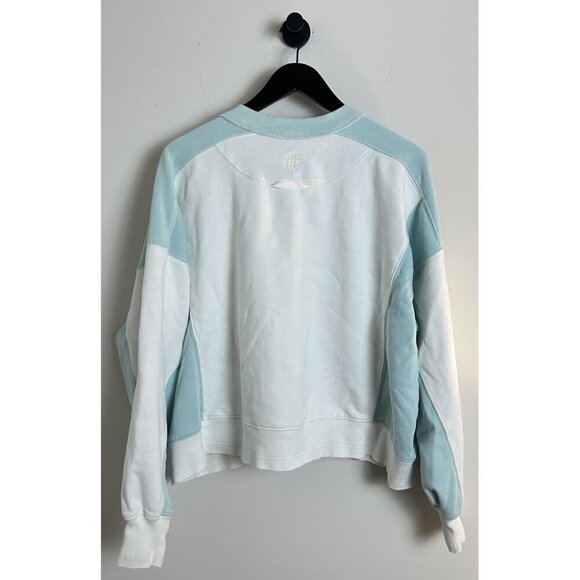 FREE PEOPLE Movement Intercept Colorblock Pullover in Ivory/Refresh Combo Large - Picture 4 of 9